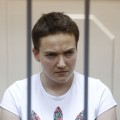 Ukrainian army pilot Nadezhda (Nadia) Savchenko attends a court hearing in Moscow