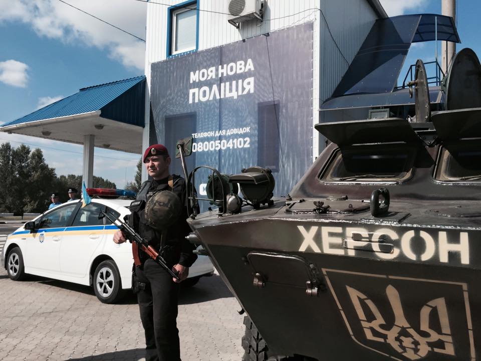 Учасників блокади Криму охороняє херсонська міліція та батальйон «Херсон»