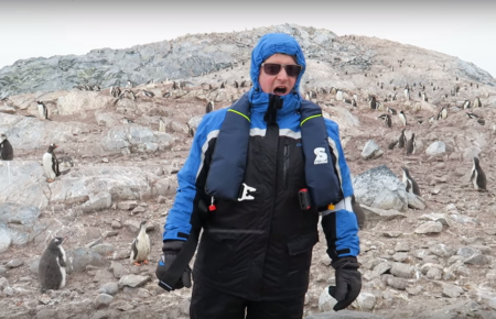 Оперний співак у Антарктиді злякав пінгвінів піснею — відео