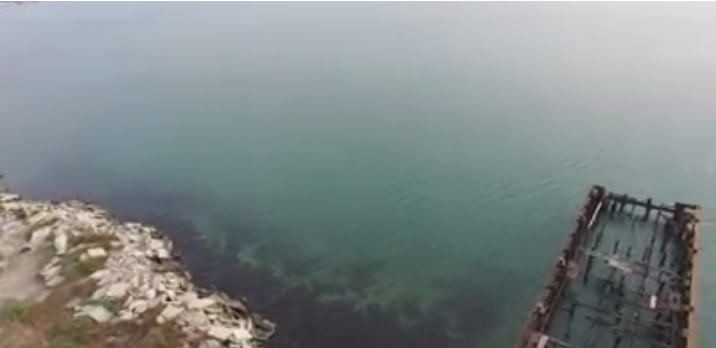 З'явилось відео будівництва Керченського мосту з боку Криму
