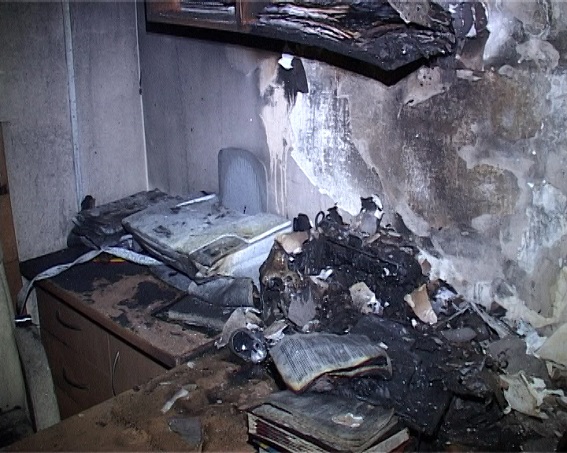 Поліція показала, як виглядає кабінет судді Дідика після пожежі