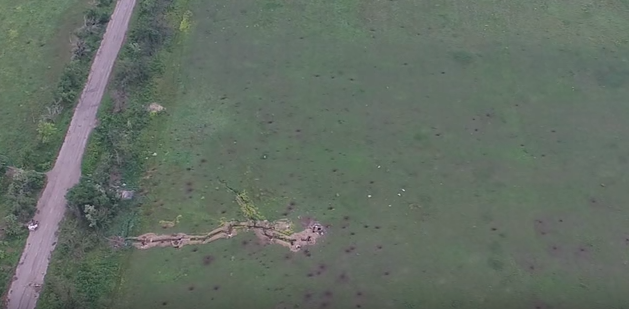 З'явилось відео позицій бойовиків зняте з дрону під Широкино