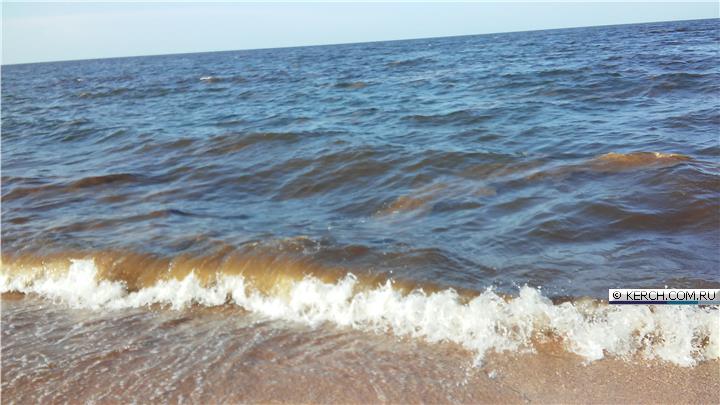Азовське море в районі села Курортне покрилося жовтими плямами, Фото