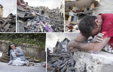 З'явилось відео землетрусу в Італії