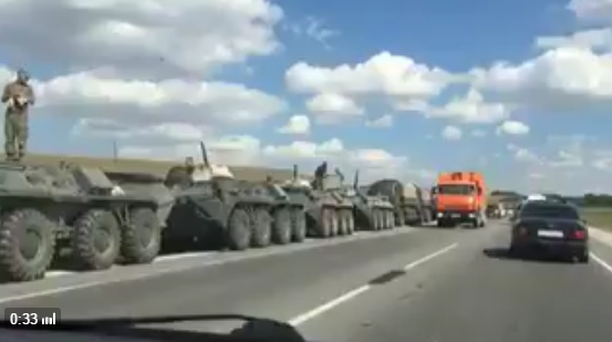Колону військової техніки РФ помічено біля Сімферополя — відео