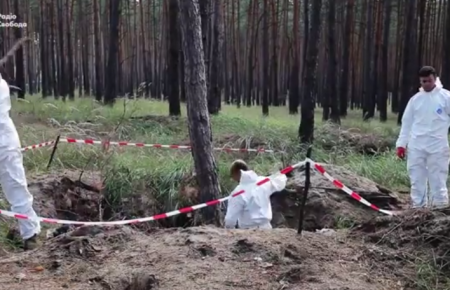 На Донеччині, на колишніх позиціях бойовиків, виявили останки людини - відео