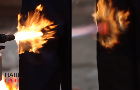 Нова форма пожежних згорає за секунди — експеримент, відео