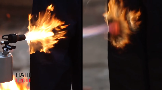 Нова форма пожежних згорає за секунди — експеримент, відео