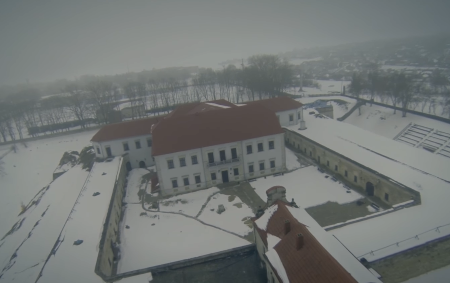 Зима у Збаражі - відео засніженого міста з висоти