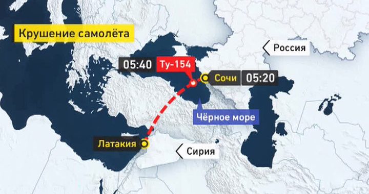 Міноборони РФ опублікувало список пасажирів ТУ-154, що впав над Чорним морем Міноборони РФ опублікувало список пасажирів ТУ-154, що впав над Чорним морем
