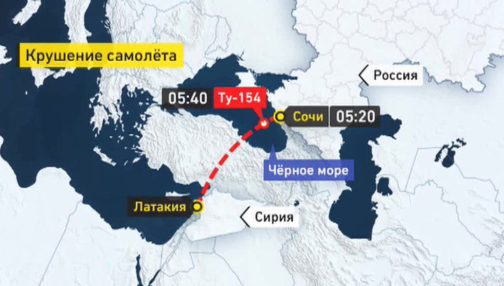 Міноборони РФ опублікувало список пасажирів ТУ-154, що впав над Чорним морем