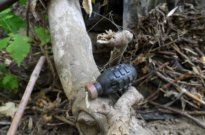 Во время ремонтных работ под Зайцево саперы обнаружили мину-растяжку (ВИДЕО)