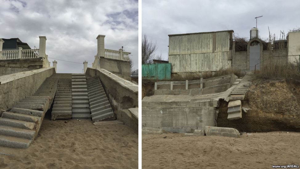Незаконне видобування піску в Криму: сушу заповняє вода (ВІДЕО)