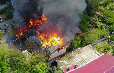 Квадрокоптер зняв пожежу у Дніпровському районі Києва (ФОТО, ВІДЕО)