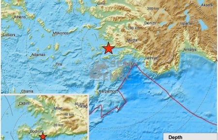 В районі турецького Бодруму стався землетрус магнітудою 5 балів