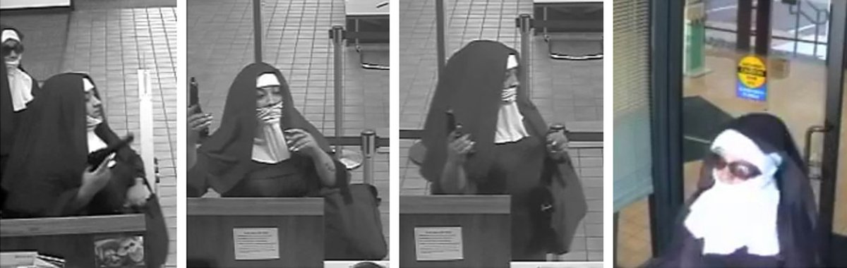 У США двох жінок підозрюють у спробі пограбування банку у костюмах черниць