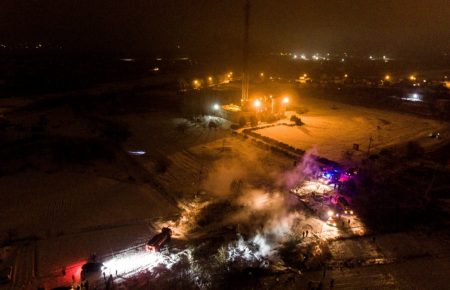З'явилось відео з місця аварії вертольоту на Полтавщині
