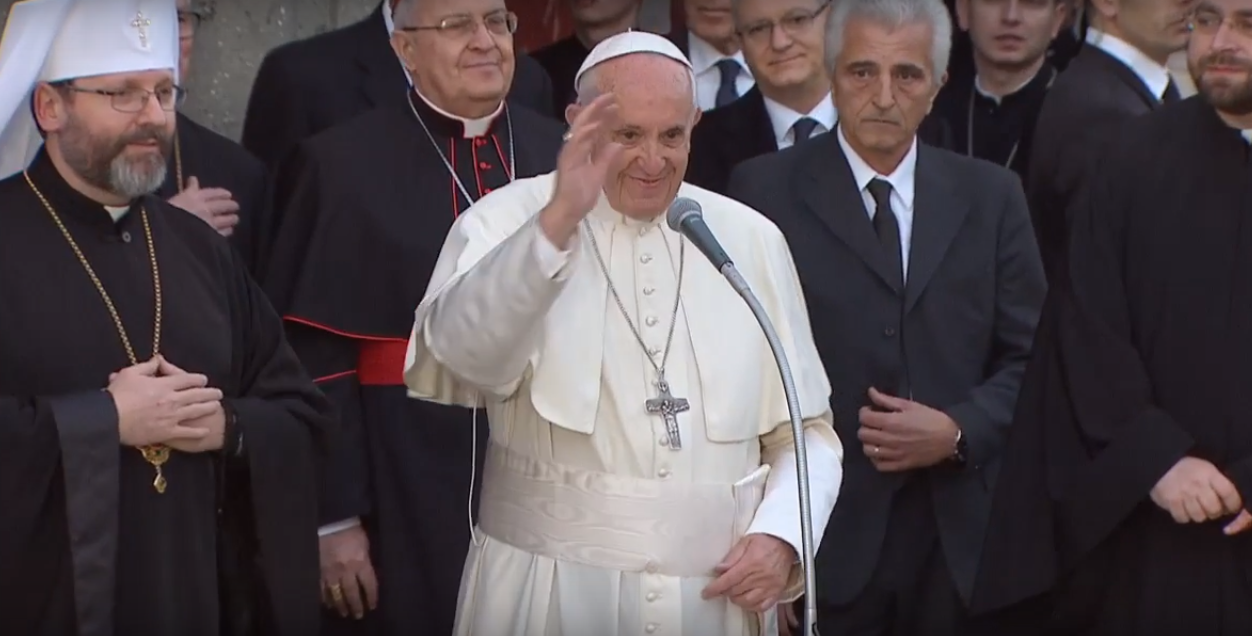 Папа Франциск відвідав УГКЦ у Римі(ВІДЕО)