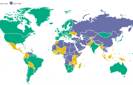Україна піднялась в рейтингу Freedom House‏, але так і залишилась у категорії частково вільних країн
