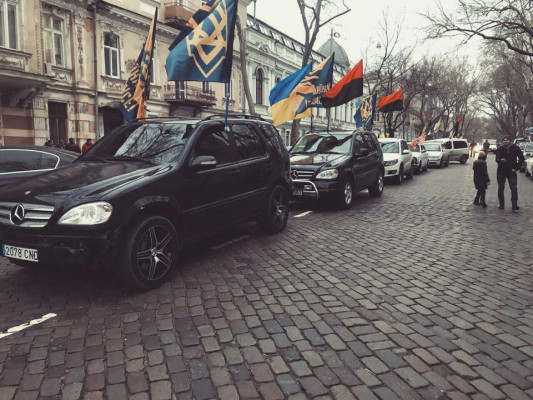 В Одесі націоналісти провели автопробіг до дня народження Бандери (ФОТО)