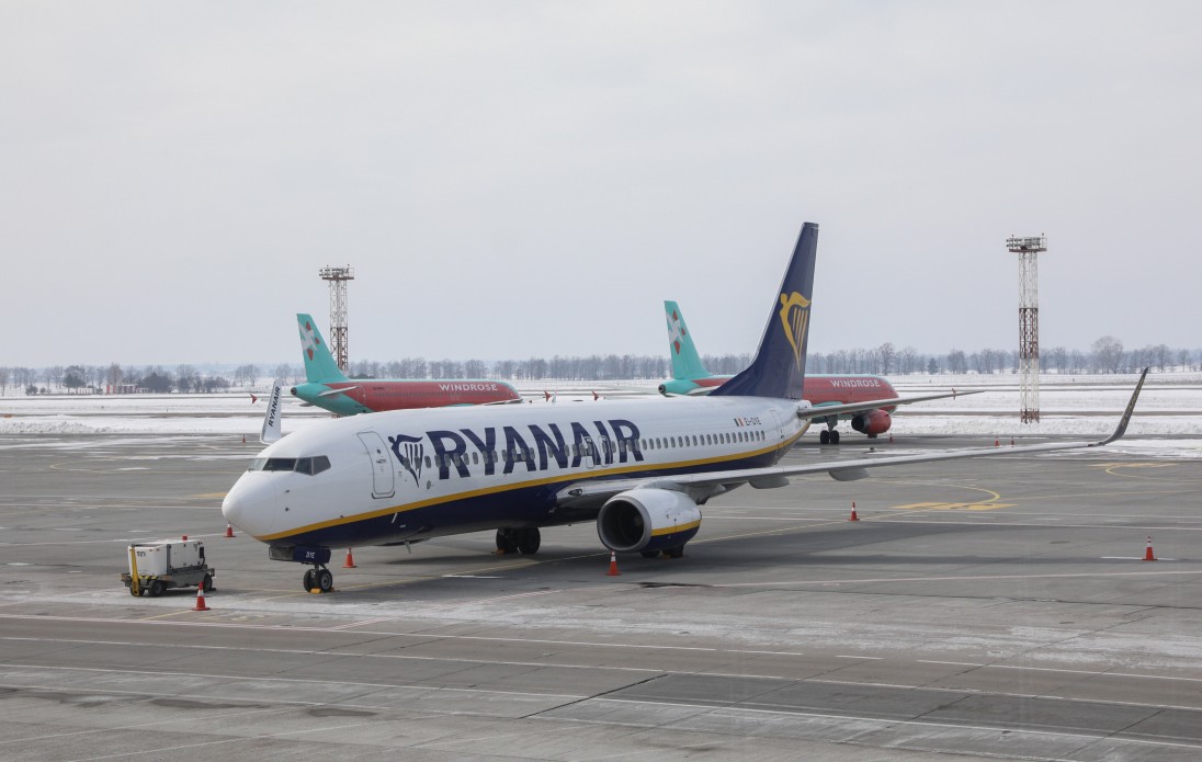 Маршрути Ryanair з України майже повністю співпадають з напрямками Wizz Air