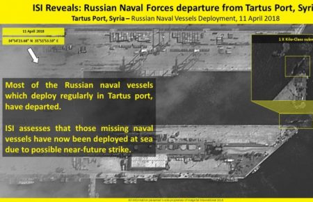 РФ почала виводити з бази Тартус в Сирії свої кораблі в море, - ISI