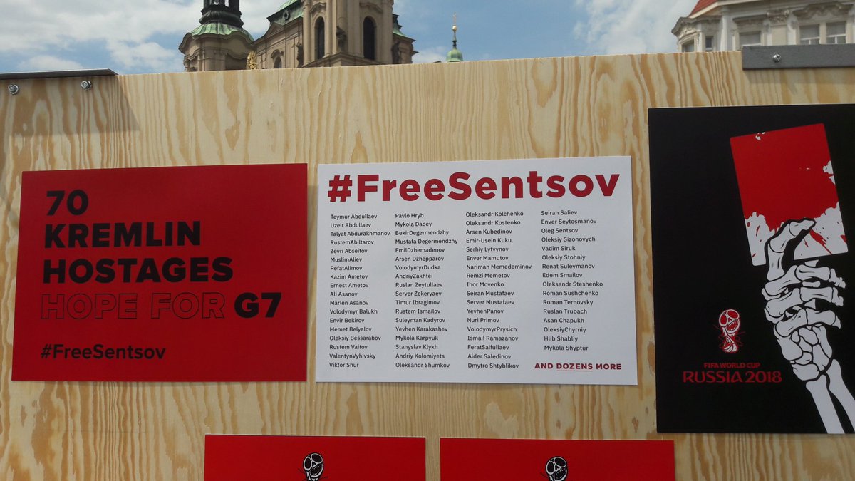 У Чехії пройшла виставка плакатів Єрмоленка на підтримку Сенцова (ФОТО)