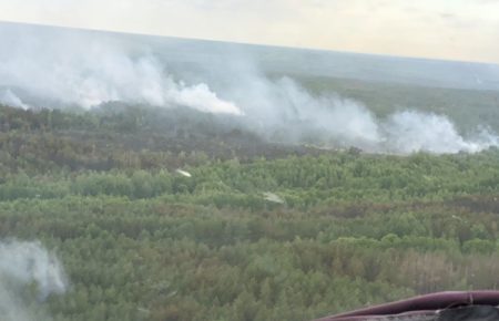 Пожежники зупинили розповсюдження вогню у Чорнобильській зоні