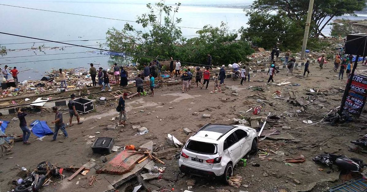 В Індонезії землетрус магнітудою 7,5 спричинив цунамі, загинули щонайменше 48 людей