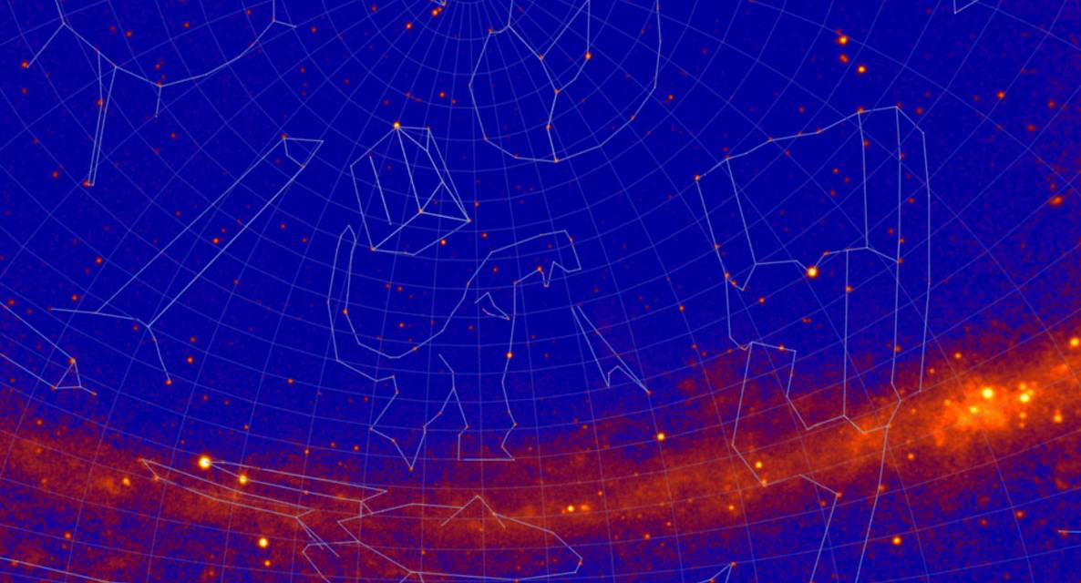 У NASA створили нову карту зоряного неба з сузір'ями Ейнштейна, Колізеєм та горою Фудзі