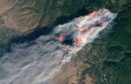 Лісові пожежі у Каліфорнії: з’явилися знімки з супутника (ФОТО)