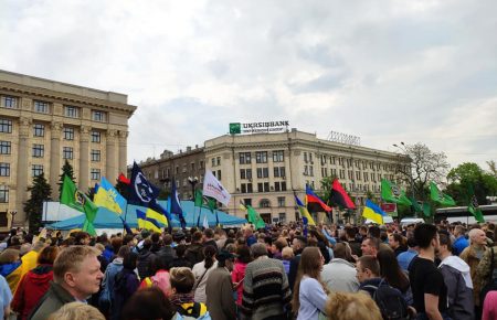 У Харкові влаштували мітинг проти знесення волонтерського намету