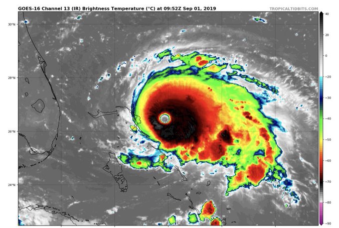 Ураган «Доріан» посилився до 5 рівня