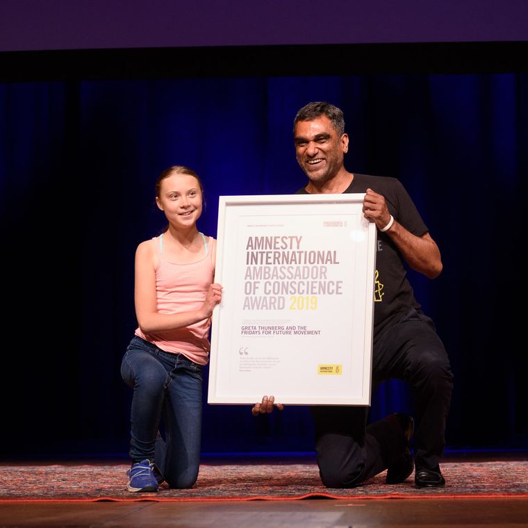 16-річна Грета Тунберг отримала найвищу нагороду Amnesty International за екоактивізм