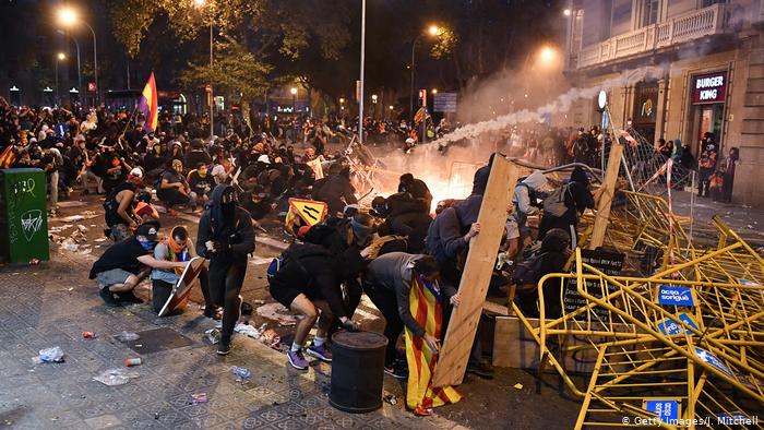 Яким був п'ятий день протестів у Барселоні?