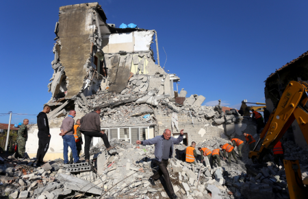 В Албанії кількість загиблих унаслідок землетрусу зросла до 37