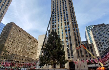 У центрі Нью-Йорка встановили 23-метрову різдвяну ялинку