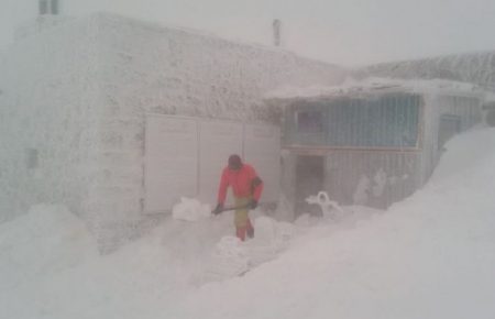 В Карпатах снежный шторм, туристов просят не идти в горы