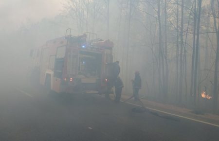У Чорнобильській зоні відчуження гасять тління торф’яників, на Житомирщині — лісову пожежу