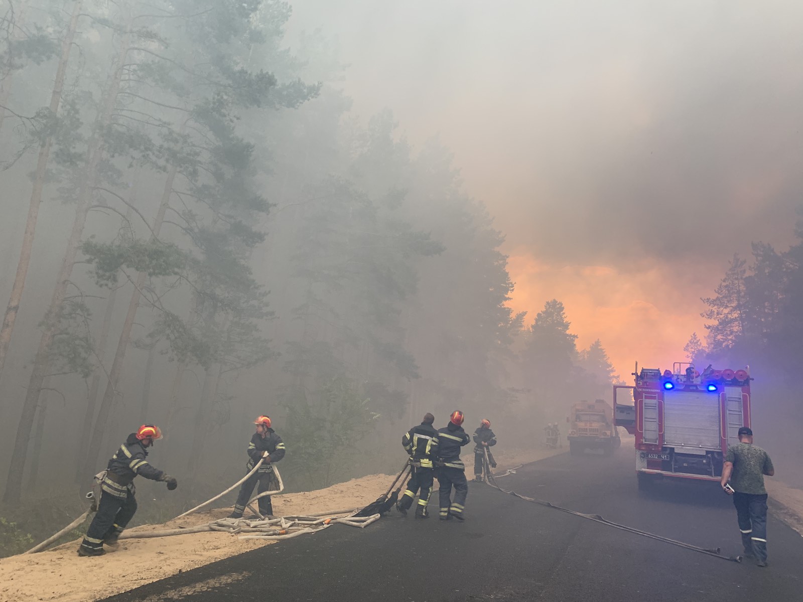 На Луганщині тривають лісові пожежі: евакуюють жителів селищ Вовче та Смолянинове