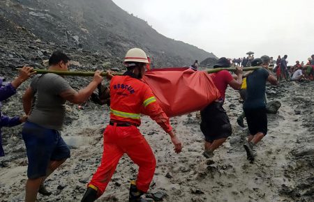 У М’янмі під час зсуву на нефритовій копальні загинуло понад 160 шахтарів