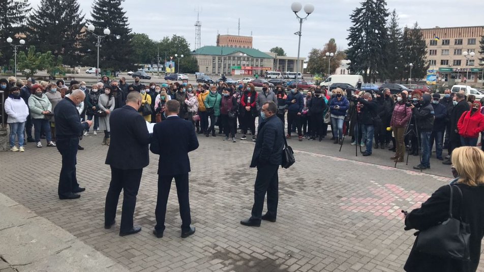 На Черкащині провели акцію протесту проти посилення карантинних обмежень