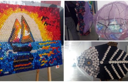 «Море без сміття»: у Маріуполі відкрили виставку картин з вторсировини