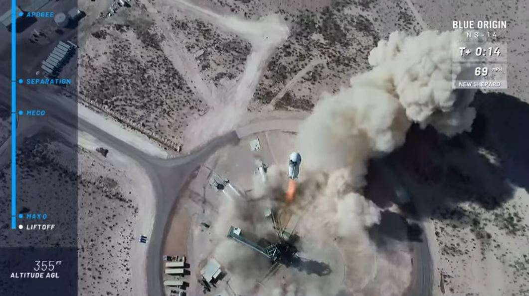 Приватна компанія Blue Origin із США успішно запустила ракету-носій із пасажирською капсулою (ВІДЕО)