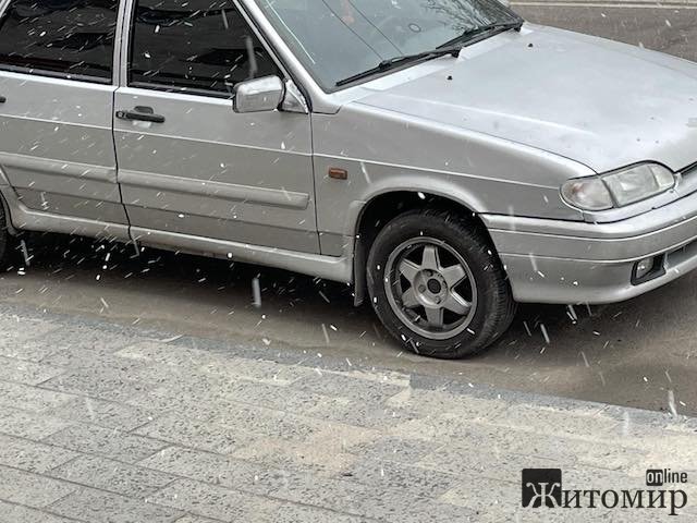 У Житомирі та на Чернігівщині пішов сніг (фото)