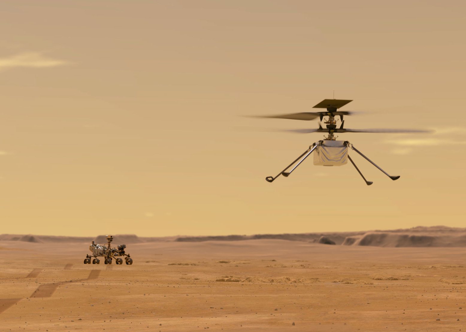 Гелікоптер NASA «Ingenuity» здійснив перший політ на Марсі