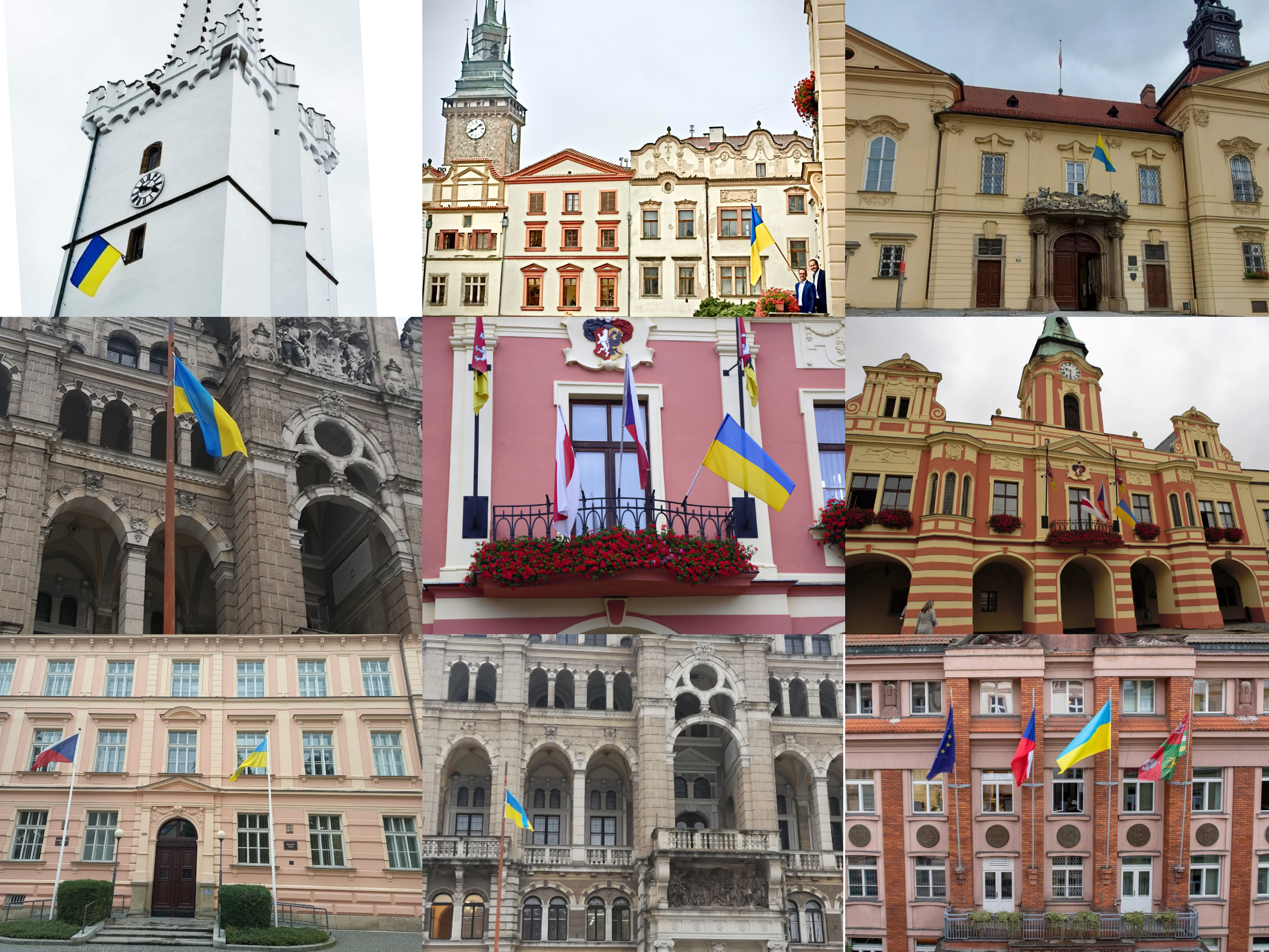 В шести городах Чехии вывесили украинские флаги ко Дню Независимости (фото)