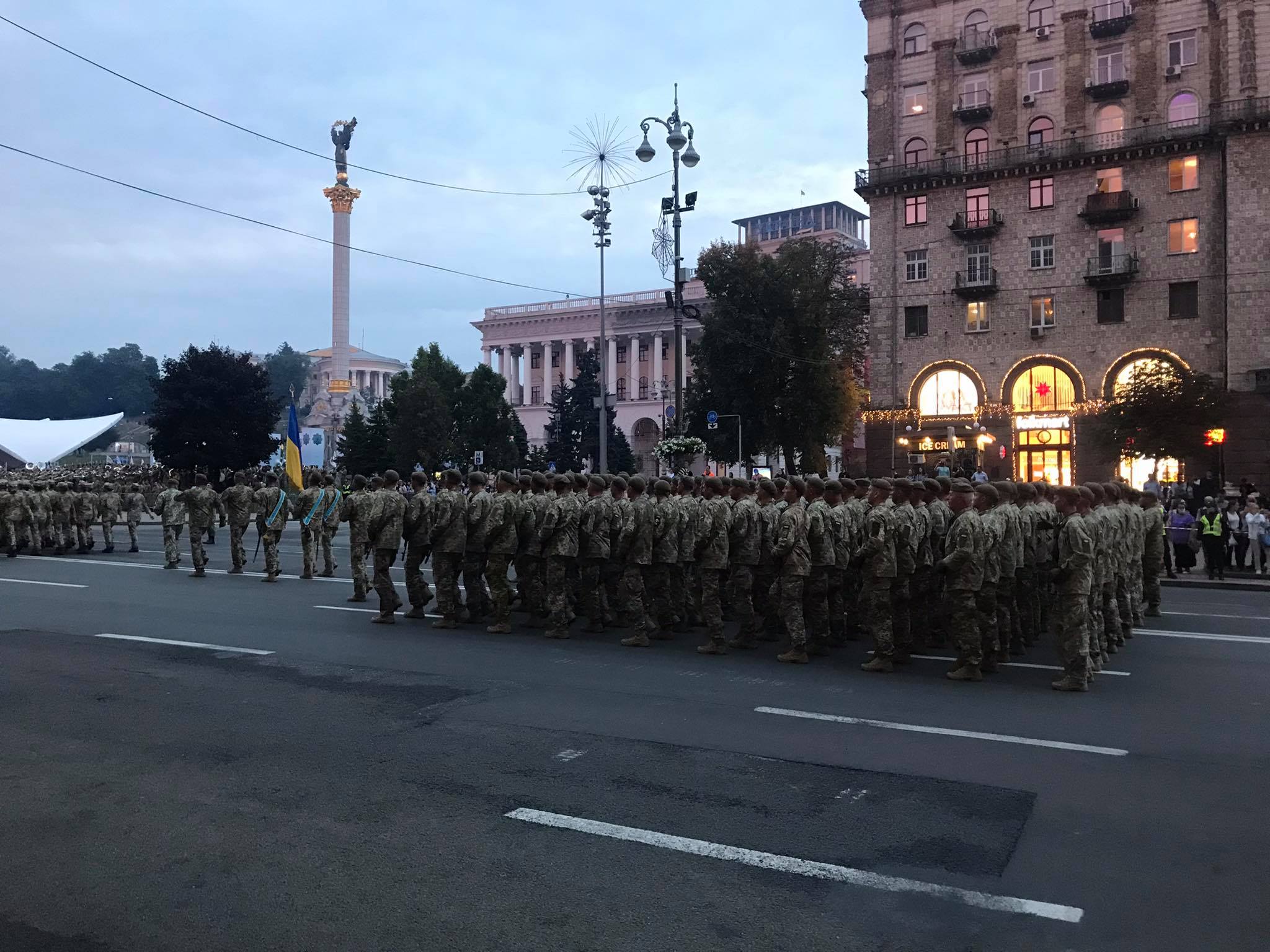 В Киеве проходит репетиция парада ко Дню независимости (фото, видео)