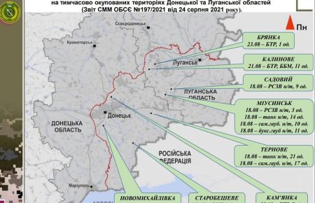 На Донбасі 102 одиниці озброєння розміщені з порушеннями — звіт ОБСЄ