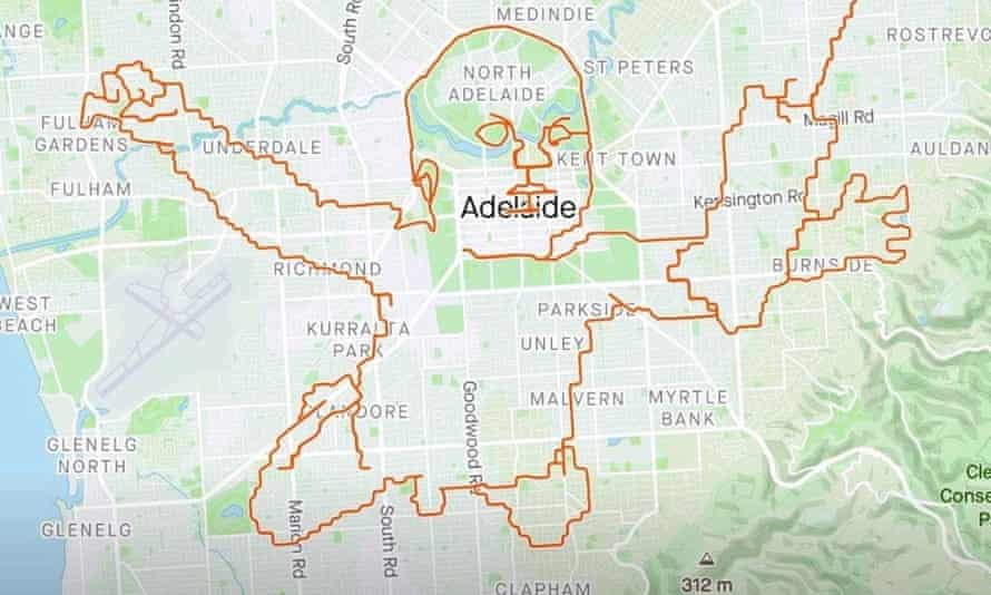 В Австралії велосипедист за допомогою GPS-трекера намалював обкладинку альбому Nevermind: він проїхав 150 км